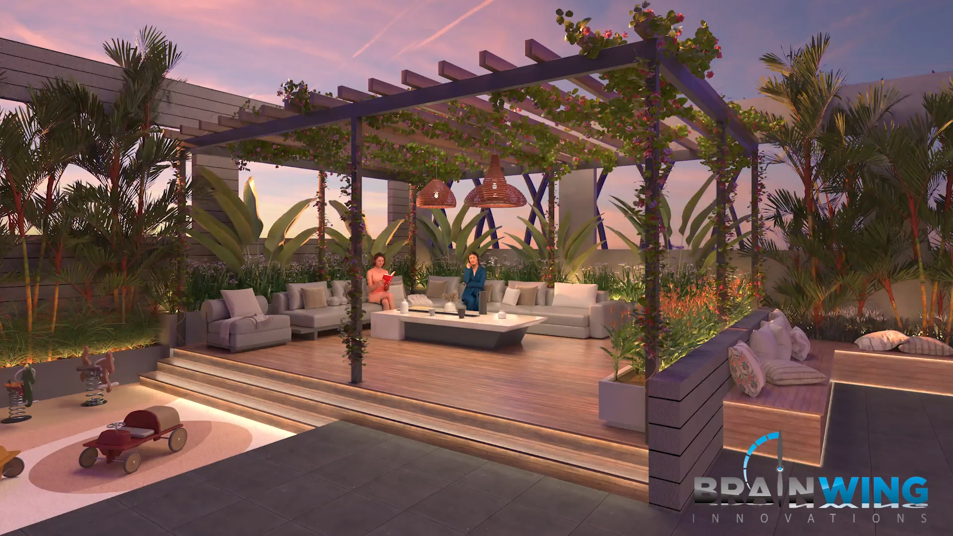 “3D walkthrough video of modern residential interior”